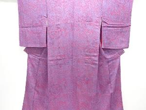 大正ロマン　紋錦紗抽象花鳥模様着物